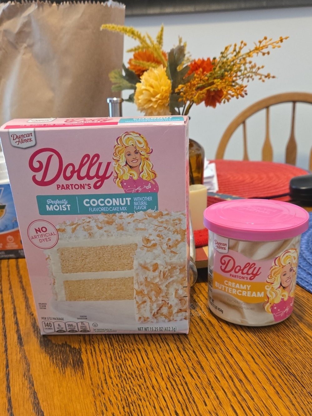 Dolly Parton Coconut Cake Mix & Creamy Buttercream Frosting